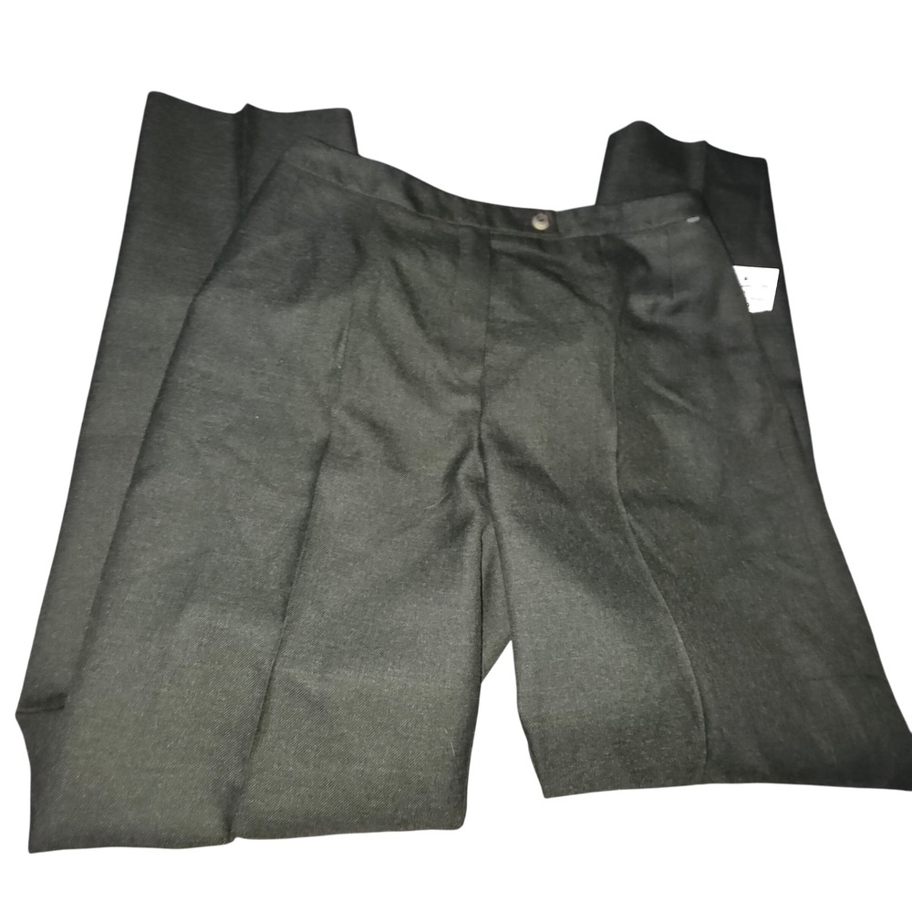 Harve Benard by Bernard Holtzman Womens Gray Wool Blend Dress Pants Size 10